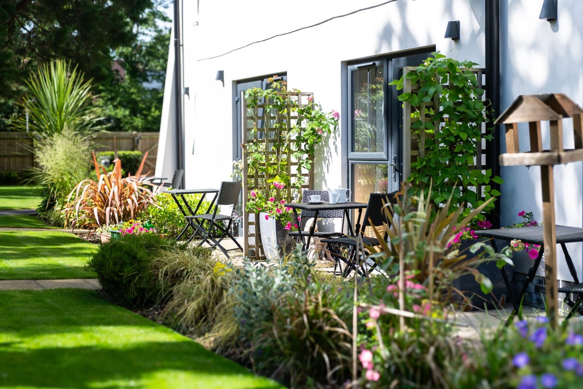 Mornington Court Care Home in New Milton Landscaped Gardens