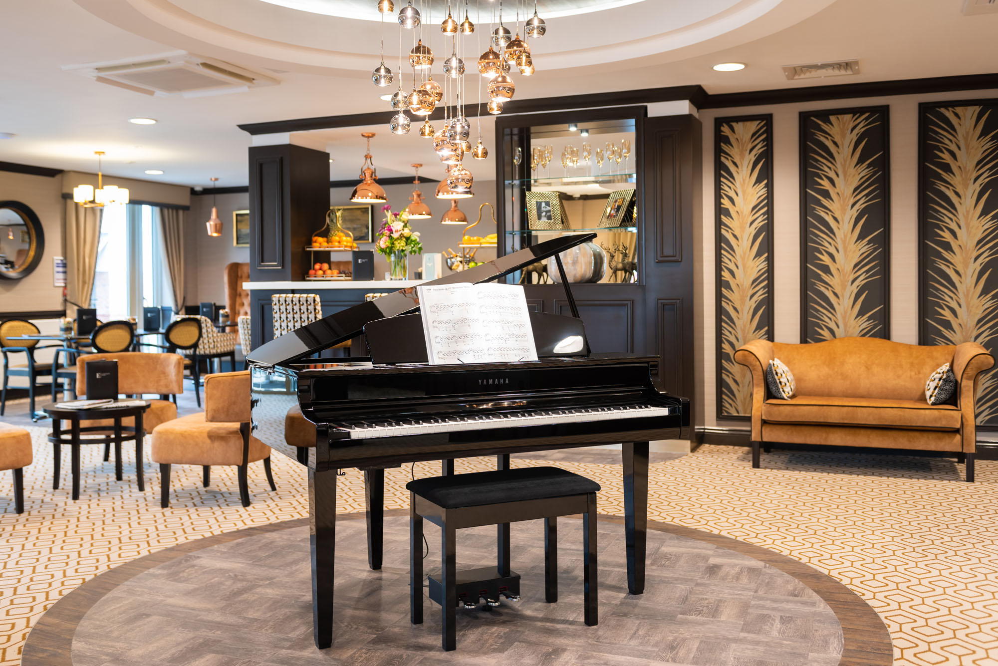 Eastcote Park Retirement Village in Knowle Solihull Piano Lounge