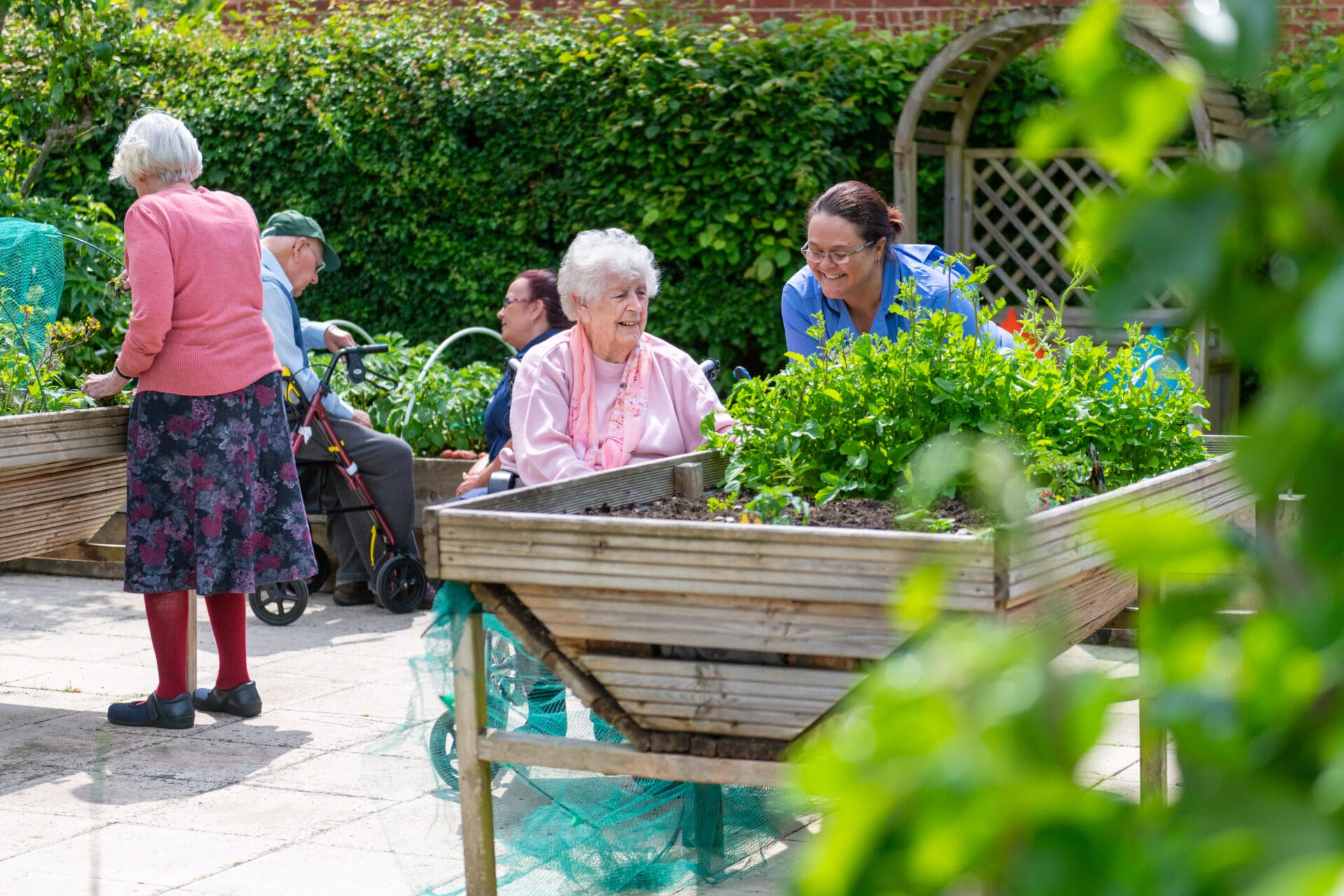 Gardening at Abbotswood Court care home in Romsey