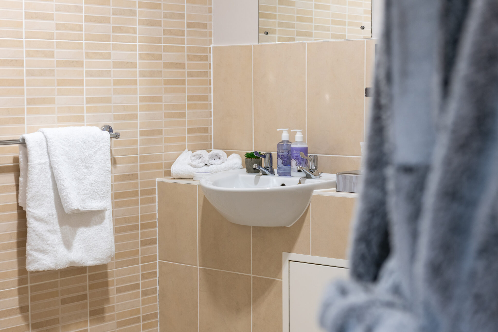 Ensuite Bedroom at Abbotswood Court care home in Romsey