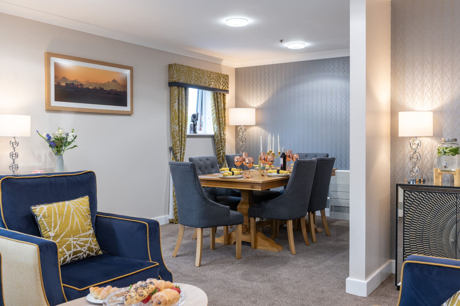 Private dining at Abbotswood Court care home in Romsey