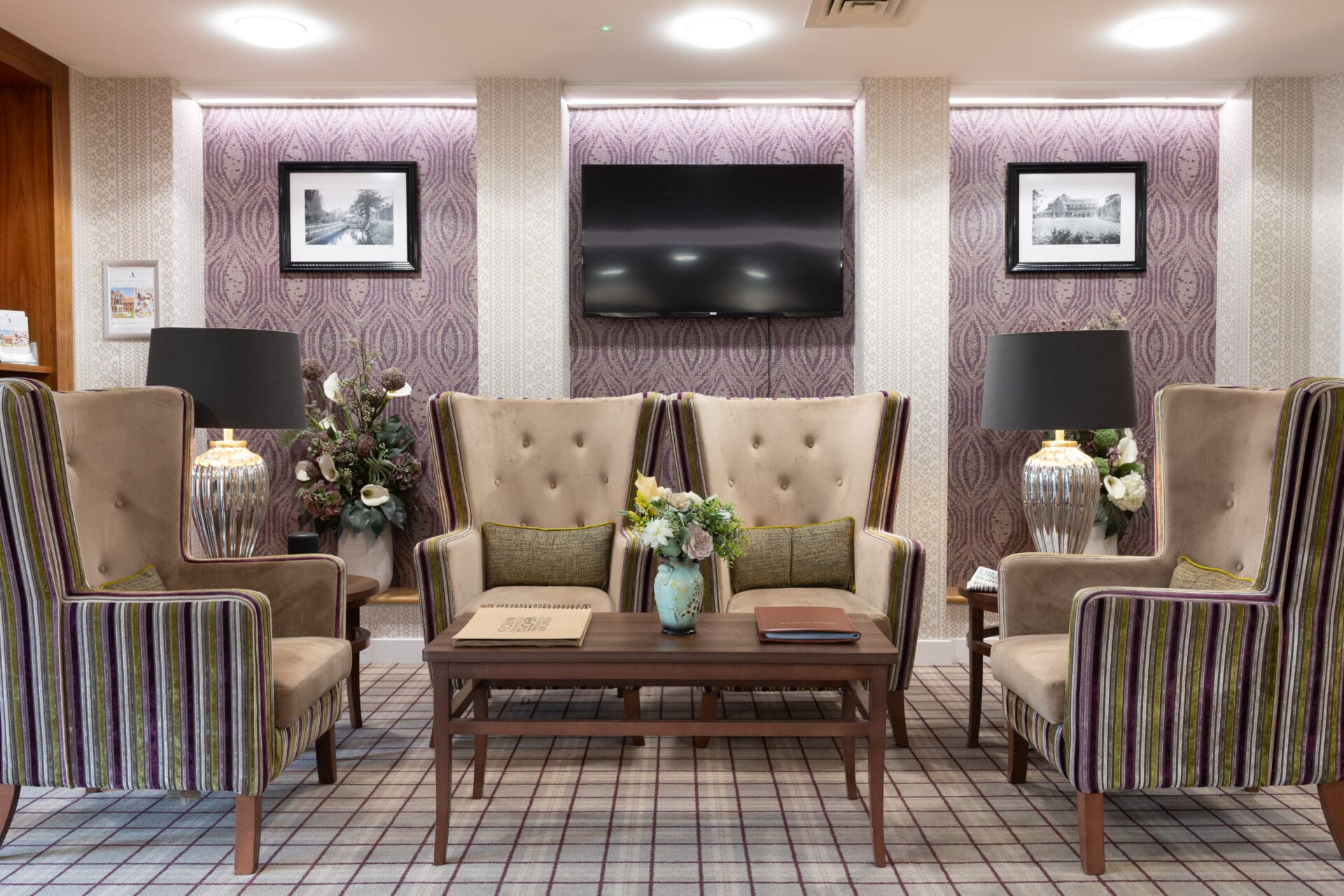 Home from home luxury lounges at Abbotswood Cour care home in Romsey