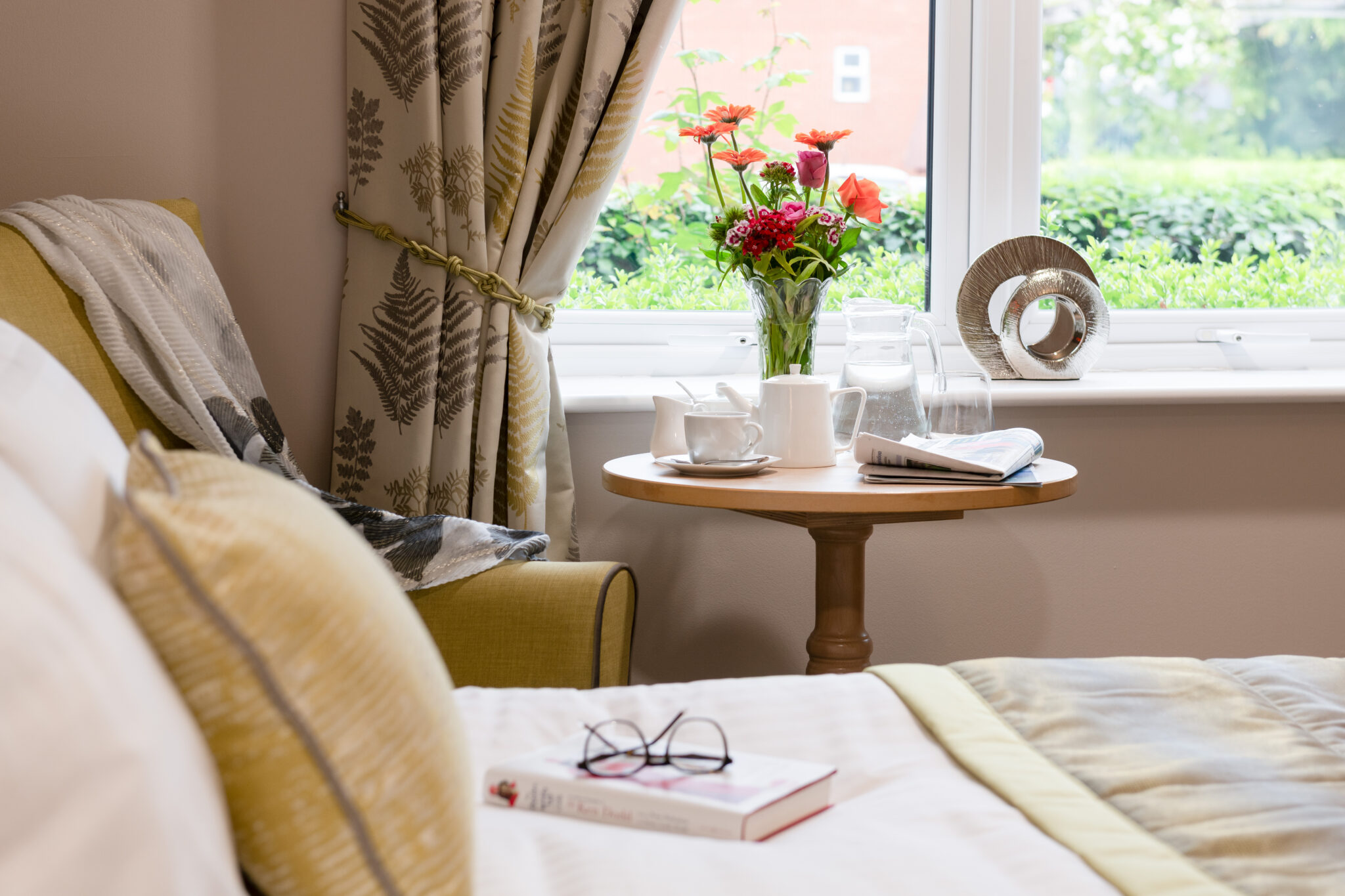Bedroom at Abbotswood Court care home in Romsey