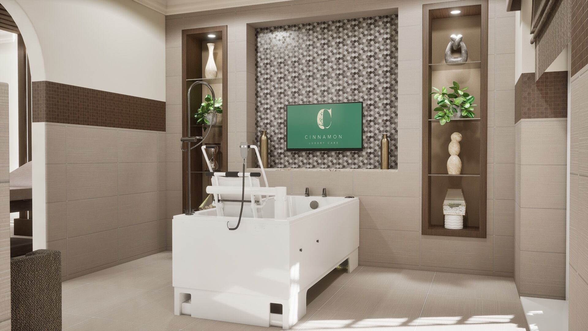 Spa bathroom at Thurnby Fields care home Leicester