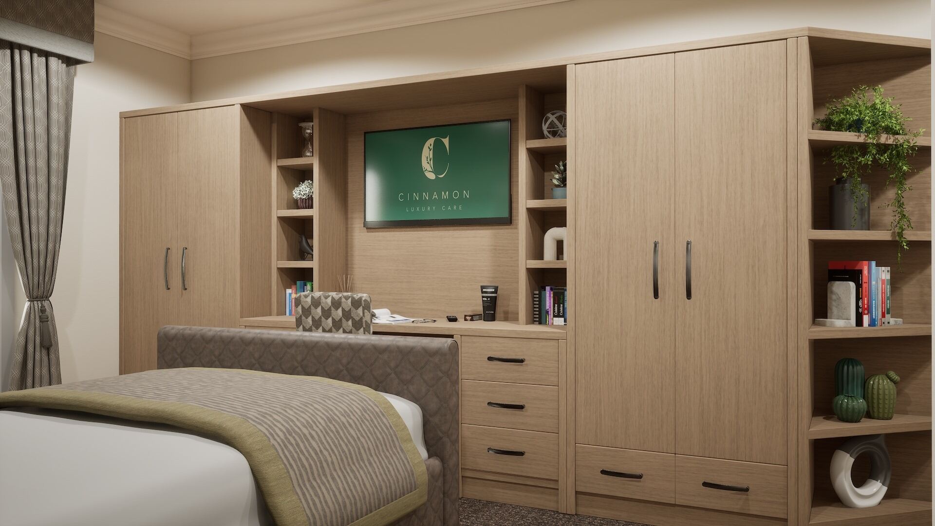 Ensuite care bedroom at Thurnby Fields care home Leicester