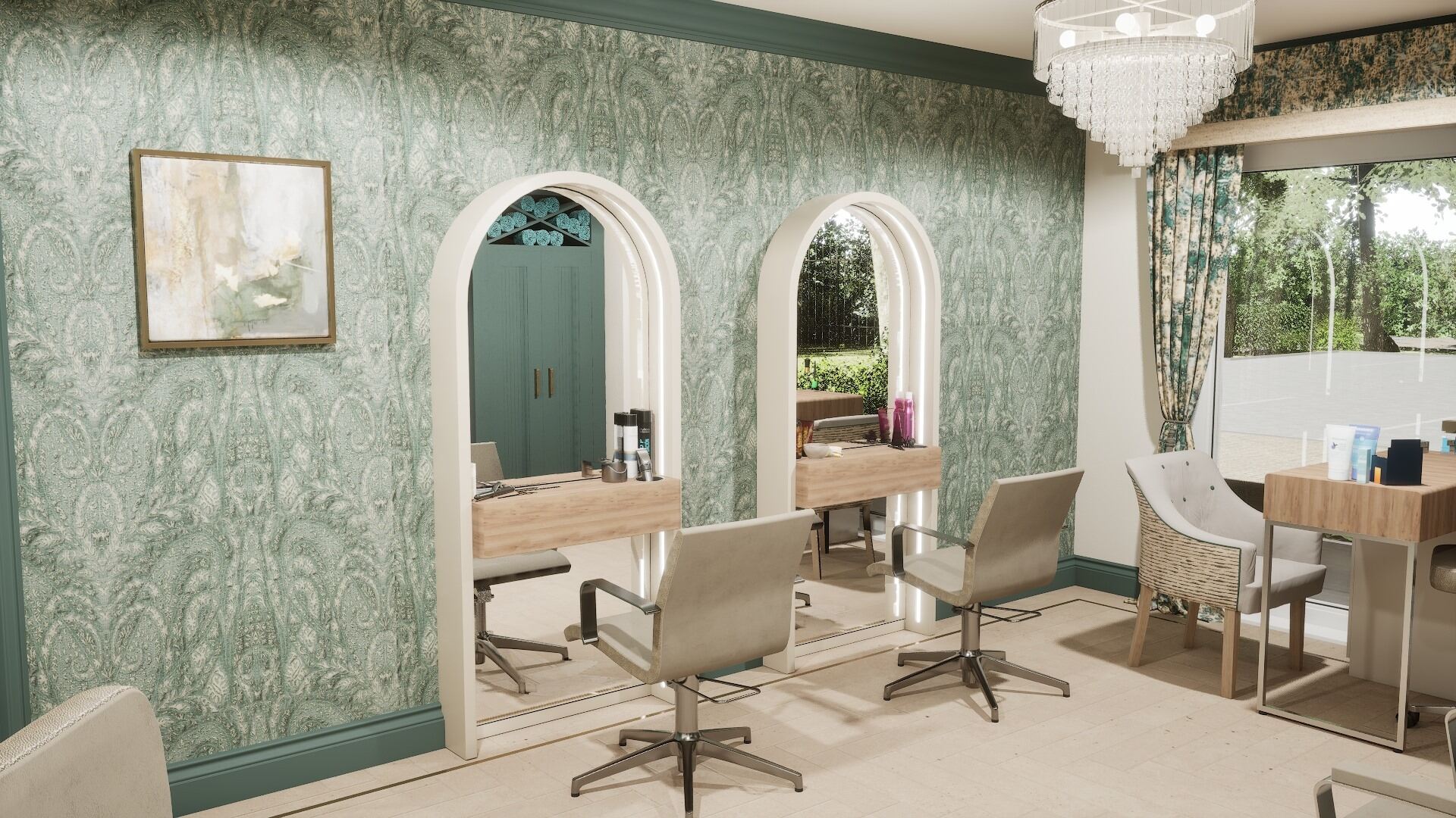 Hair & beauty salon at Thurnby Fields care home Leicester