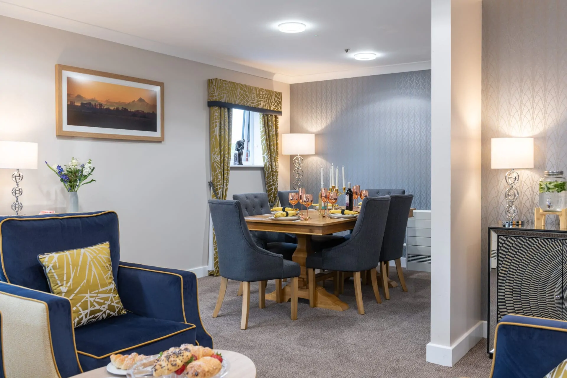 Private dining at Abbotswood Court care home in Romsey